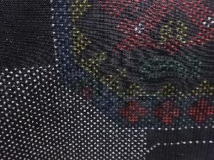 アンティーク　抽象模様織り出し本場泥大島紬着物(5マルキ)